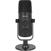 DeLOCK Multifunctional Dual Capsule USB Microphone with 3.5 mm Stereo Headphone Jack and Volume Control + Quick-Mute Funktion