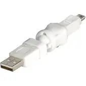 MaxTrack USB Mini B naar USB-A adapter - 360° draaibaar / wit
