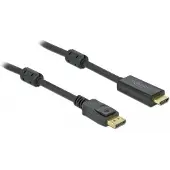 DeLOCK Premium DisplayPort naar HDMI kabel - DP 1.2 / HDMI 1.4 (4K 30Hz) / zwart - 10 meter