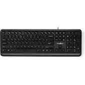 Nedis Bedraad Toetsenbord | USB-A | QWERTY | US Internationaal | | 1 stuks - KBMU200BKUS KBMU200BKUS