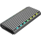 Gembird Externe behuizing voor M.2 drives, USB 3.1, backlight, aluminium behuizing