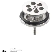 Clou Mini Wash Me plug t.b.v. siliconen waterstop, chroom
