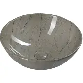 Sapho Dalma keramische wastafel op aanrecht Ø 42 cm, grigio