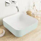 Mondiaz binx waskom solid surface 36 cm kleur greey /talc