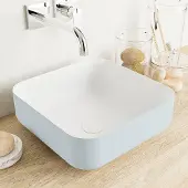 Mondiaz BINX Waskom solid surface 36cm kleur Clay / Talc