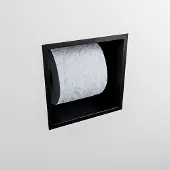 Mondiaz Easy Toiletrolhouder CUBE 160 solid surface 16x16cm kleur Urban. Geschikt voor op en inbouw.