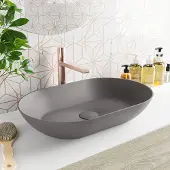 Mondiaz onni waskom solid surface 55 cm kleur darkgrey /darkgrey