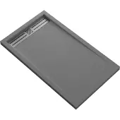 Boss & Wessing Douchebak bws veroni elite 120x80 cm composietsteen grijs