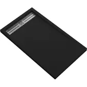 Boss & Wessing Douchebak BWS Veroni Elite 140x90 cm Composietsteen Mat Zwart