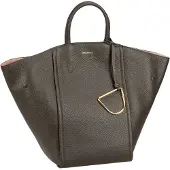 Coccinelle Leren Handtas Schoudertas Narcisse Handbag Bark Donkerbruin