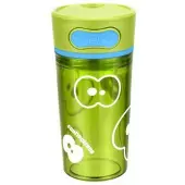 FruitFriends Push & Drink Drinkbus - 300ml - 18x7cm - Drinkfles kinderen - Kunststof - Limoen Groen