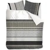 Beddinghouse Dekbedovertrek Benthe Grey Katoen-240 x 200 / 220 cm | Lits-Jumeaux