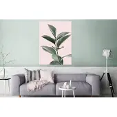 MuchoWow Wanddecoratie Metaal - Aluminium Schilderij Industrieel - Planten - Groen - Natuur - Roze - 120x160 cm - Dibond - Foto op aluminium - Industriële muurdecoratie - Voor de woonkamer/slaapkamer