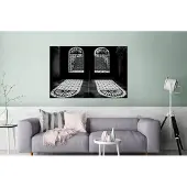MuchoWow Wanddecoratie Metaal - Aluminium Schilderij Industrieel - Deuren - Patroon - Schaduw - Licht - 180x120 cm - Dibond - Foto op aluminium - Industriële muurdecoratie - Voor de woonkamer/slaapkamer