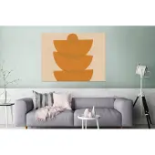 MuchoWow Wanddecoratie Metaal - Aluminium Schilderij Industrieel - Geometrie - Vormen - Geel - Pastel - 160x120 cm - Dibond - Foto op aluminium - Industriële muurdecoratie - Voor de woonkamer/slaapkamer