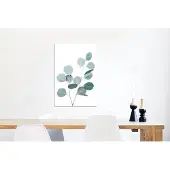 MuchoWow Wanddecoratie Metaal - Aluminium Schilderij Industrieel - Planten - Groen - Wit - Natuur - 60x90 cm - Dibond - Foto op aluminium - Industriële muurdecoratie - Voor de woonkamer/slaapkamer