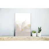 MuchoWow Wanddecoratie Metaal - Aluminium Schilderij Industrieel - Marmerlook - Grijs - Goud - Chic - Marmer - 20x30 cm - Dibond - Foto op aluminium - Industriële muurdecoratie - Voor de woonkamer/slaapkamer