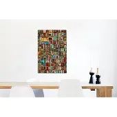 MuchoWow Wanddecoratie Metaal - Aluminium Schilderij Industrieel - Deuren - Kleurrijk - Collage - Architectuur - 40x60 cm - Dibond - Foto op aluminium - Industriële muurdecoratie - Voor de woonkamer/slaapkamer