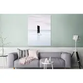 MuchoWow Wanddecoratie Metaal - Aluminium Schilderij Industrieel - Vrouw - Trap - Abstract - Deur - 120x160 cm - Dibond - Foto op aluminium - Industriële muurdecoratie - Voor de woonkamer/slaapkamer