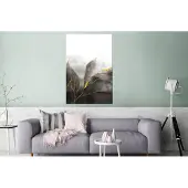 MuchoWow Wanddecoratie Metaal - Aluminium Schilderij Industrieel - Marmer - Zwart - Goud - Luxe - Marmerlook - 120x180 cm - Dibond - Foto op aluminium - Industriële muurdecoratie - Voor de woonkamer/slaapkamer