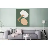 MuchoWow Wanddecoratie Metaal - Aluminium Schilderij Industrieel - Vormen - Groen - Ruitjes - Pastel - 120x160 cm - Dibond - Foto op aluminium - Industriële muurdecoratie - Voor de woonkamer/slaapkamer