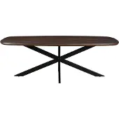 LivingFurn eetkamertafel jesper danish oval brown 210cm mangohout