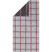 Cawö Handdoek Noblesse Square Karo Platin (Set van 3)