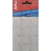 APLI ronde etiketten in etui diameter 25 mm, wit, 72 stuks, 12 per blad (2664) - 14 stuks