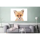 MuchoWow Wanddecoratie Metaal - Aluminium Schilderij Industrieel - Vos - Dieren - Oranje - Natuur - 120x90 cm - Dibond - Foto op aluminium - Industriële muurdecoratie - Voor de woonkamer/slaapkamer