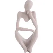PT Living Decoratie Statue Wondering Polyresin Light Grey