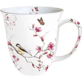 Ambiente beker "Bird & Blossom White"