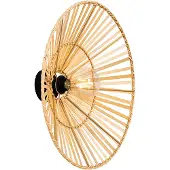 QAZQA Oosterse wandlamp zwart met naturel bamboe - Pua