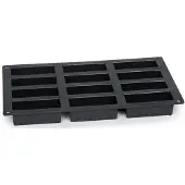 Patisse mini cakevorm 12 vaks 29x17 cm zwart/siliconen