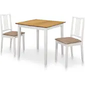 vidaXL 3-delige Eethoek MDF wit