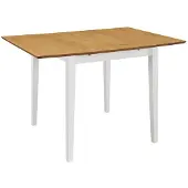 vidaXL Eettafel verlengbaar (80-120)x80x74 cm MDF wit