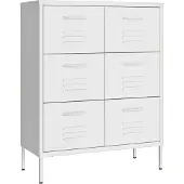 vidaXL Ladekast 80x35x101,5 cm staal wit