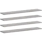 vidaXL Wandschappen 4 st 100x20x1,5 cm bewerkt hout grijs sonoma eiken