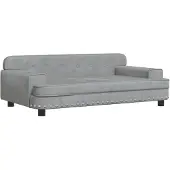 The Living Store Living Store hondenbed, lichtgrijs, 90x53x30 cm, fluweel