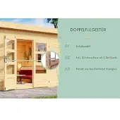 Karibu | Tuinhuis Bastrup 3 met Overkapping 2,0
