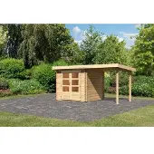 Karibu | Tuinhuis Bastrup 2 met Overkapping 2,0