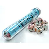 Chessex Borealis Polyhedral Sea Shell/Black Luminary Dobbelsteen Set (7 stuks)