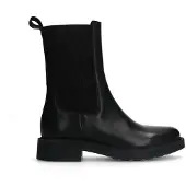 Manfield Zwarte leren chelsea boots | Maat 40
