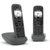 Gigaset AS490 Duo Analoge-/DECT-telefoon Nummerherkenning Zwart