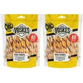 Voskes 2x Hondensnack Rawhide Sticks Kip - Rund 400 gr