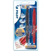Pilot roller Frixion Ball blister van 3 stuks: blauw, zwart en rood