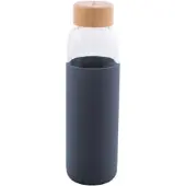 Point-Virgule Glazen fles met silicone sleeve donkerblauw 580ml