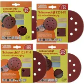 Veba 4 x6 P60 Schuurschijf klittenband set 4-delig - Ø125 mm