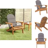 vidaXL Tuinstoel Adirondack met kussens massief acaciahout