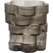 Light & Living Vaas Douro | Smoke Glas | Small | Grijs - Taupe | Ø17x17 cm