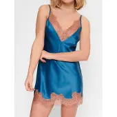 Lingadore Night Slipdress Cedar Wood | Maat: M | Kleur: Petrol